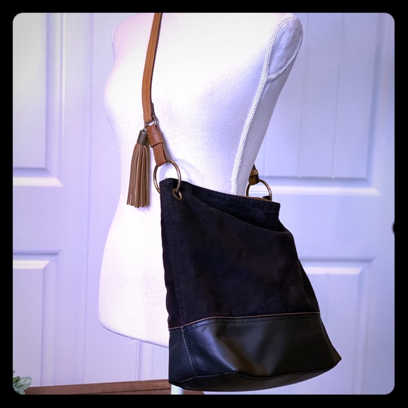 American Eagle Outfitters Handbags - American Eagle Suede Crossbody Hobo Bag